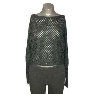 Express Black Textured Knit Sweater